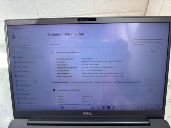 Laptop Dell 7400 Touch  fibra de carbono - Image 9