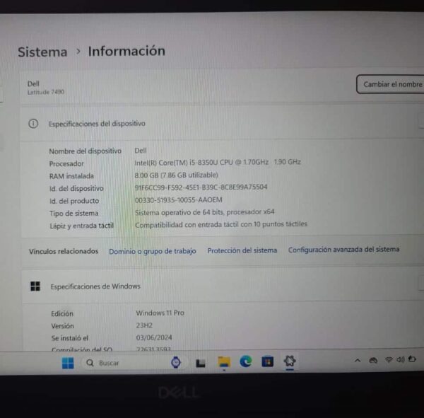 DELL LATITUDE 7490  TOUCH - Image 8