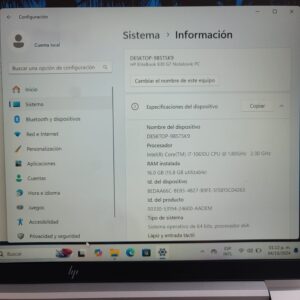 HP ELITEBOOK 830 G7 detalle estetico